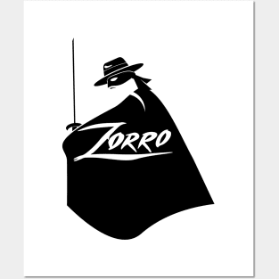 Zorro Black and white Posters and Art